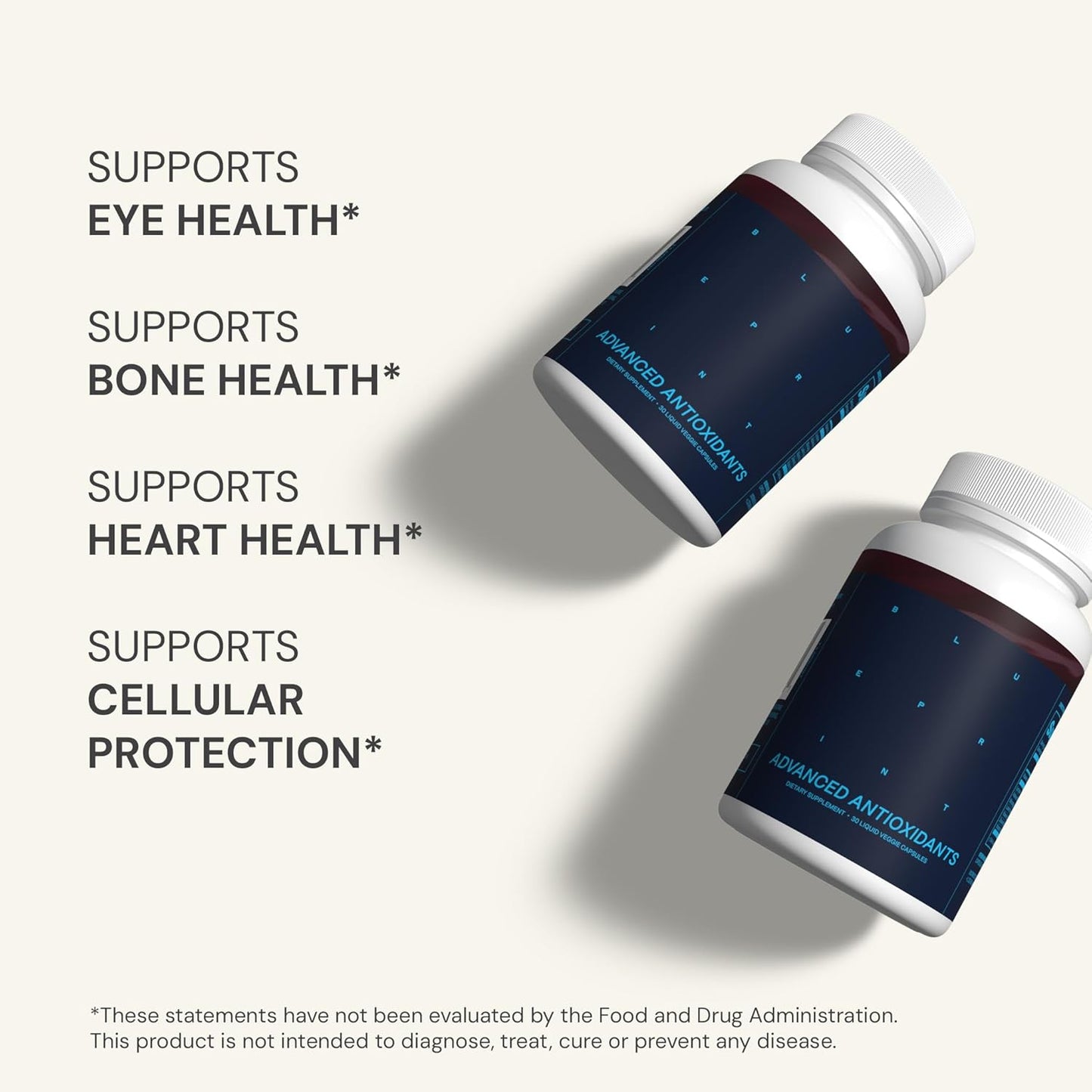 Blueprint Bryan Johnson Advanced Antioxidant Supplement – Lutein, Zeaxanthin, Lycopene, Vitamin K1, K2 – Vegan Capsules for Vision, Bone & Heart Support – Updated Formula of Essential Softgels