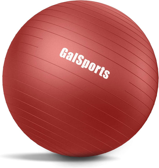 GalSports Anti-Burst Slip Resistant Stability Ball - Swiss Ball for Home Gym & Physical Therapy