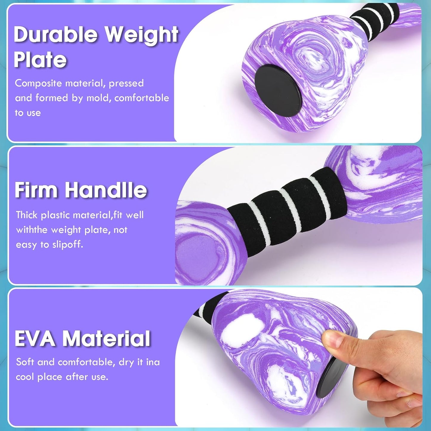 Aquatic Dumbbells, 2PCS Foam Water Weights, Aerobic Exercise Fitness Equipment Dumbbells, Dumbbells Set for Water Aerobics Weight Loss, Pool Fitness, Water Exercise