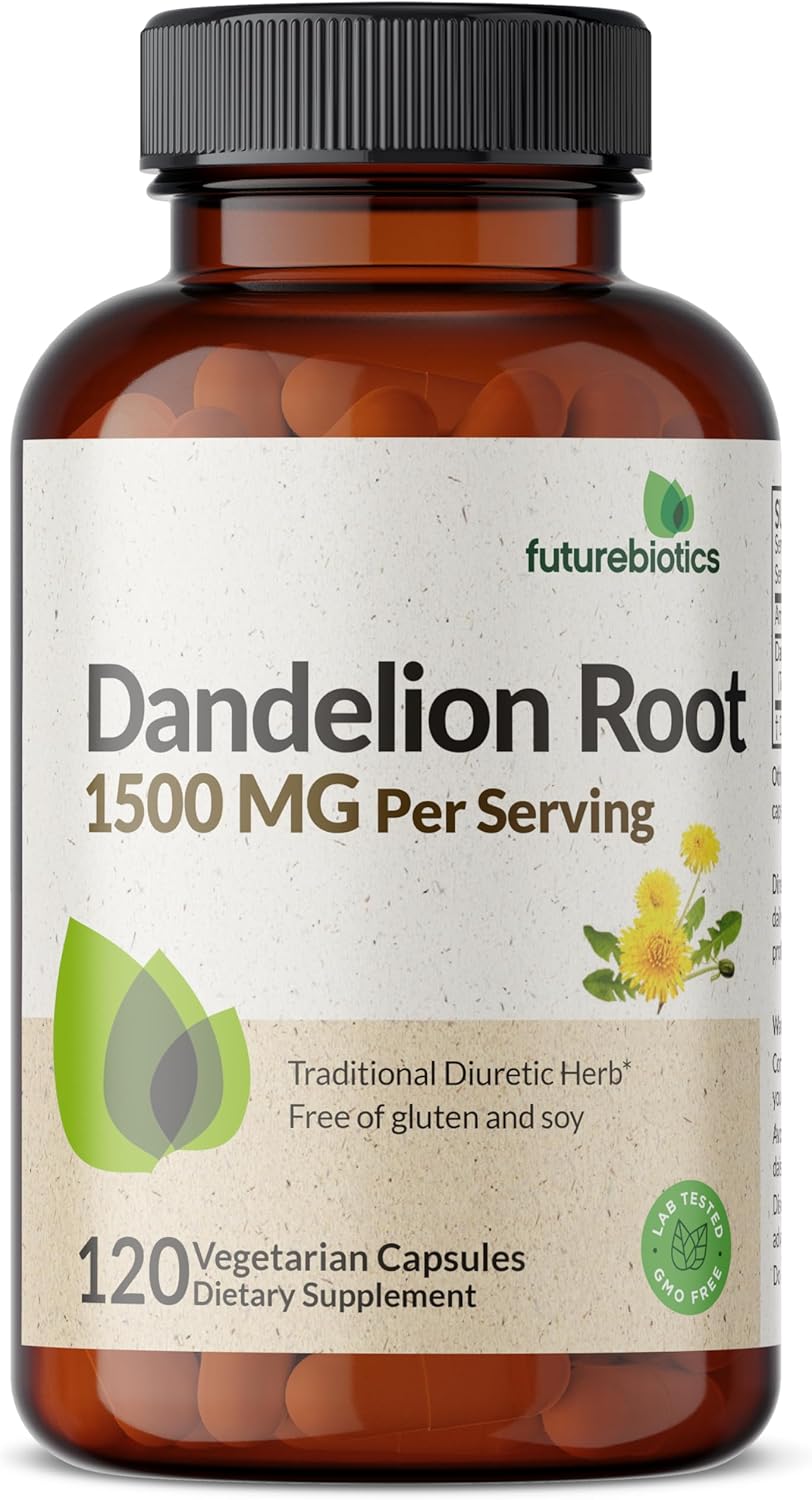 Futurebiotics Dandelion Root 1500 MG per Serving Traditional Diuretic Herb, Non-GMO, 120 Vegetarian Capsules