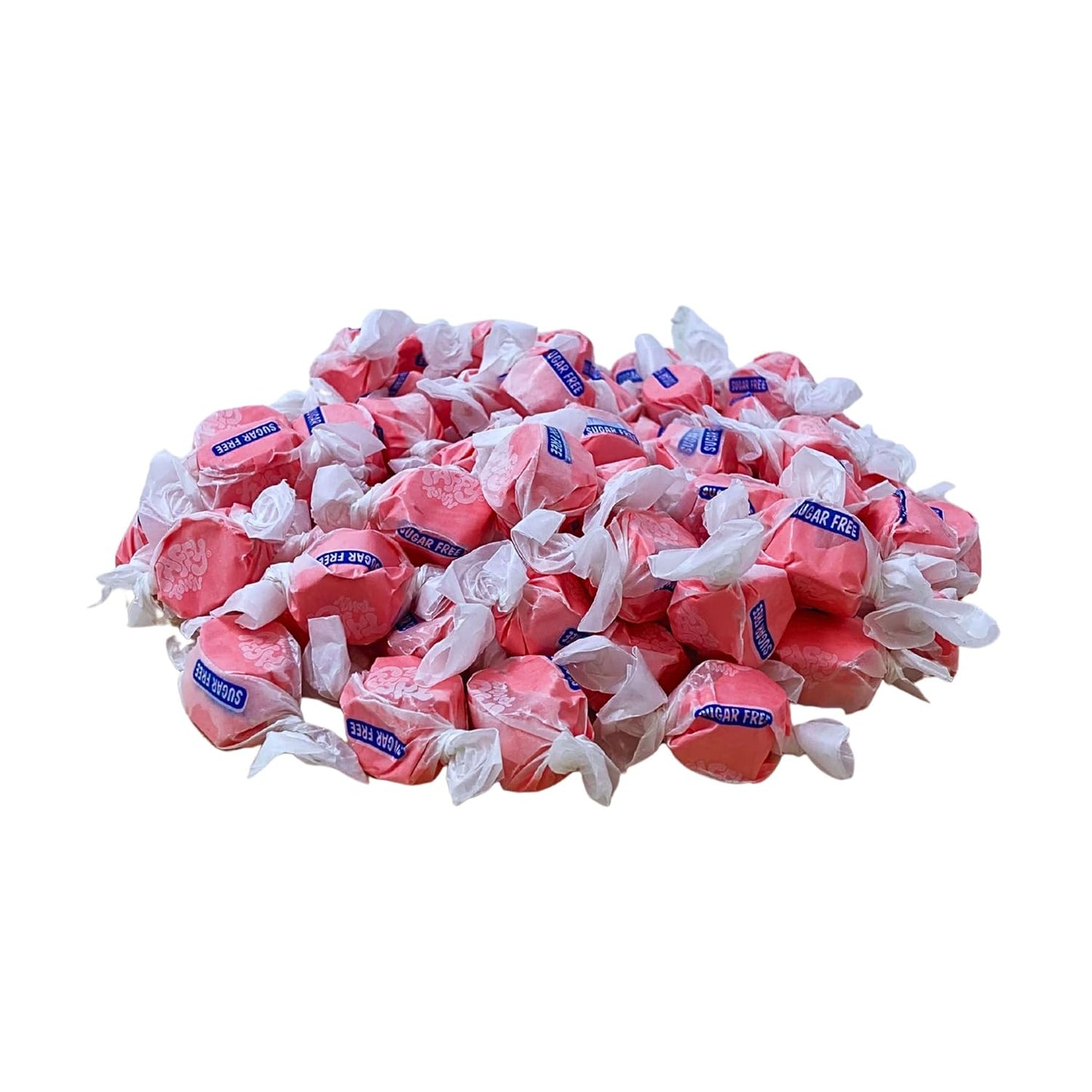 Sugar Free Strawberry Salt Water Taffy - 1lb (16oz) Bulk Bag Individually Wrapped Soft, Chewy, Nut Free, Gluten Free, Diabetic & Keto Friendly Gourmet Candy For Taffy Lovers