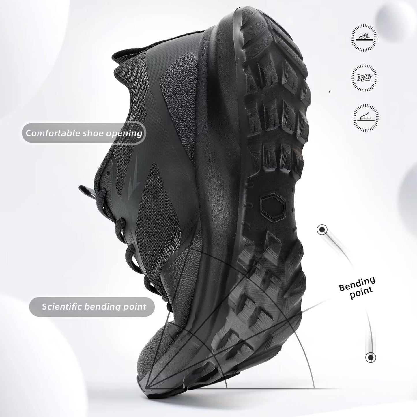 Mens Trail Running Shoes Fashion Walking Hiking Non Slip Sneakers Tennis Cross Training Outdoor Casual Workout Trainers