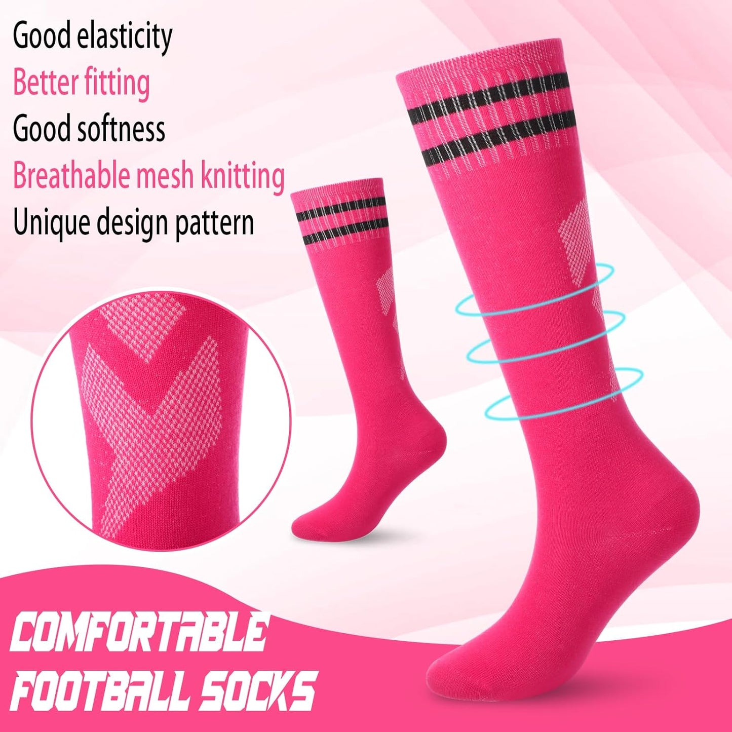 Soccer Shin Guards and Socks Kids Youth Lightweight Soccer Pads Defender with Ankle Protection Ski Shin Guards Football Equipment for Age 4-14 Toddler Boys Girls Teens