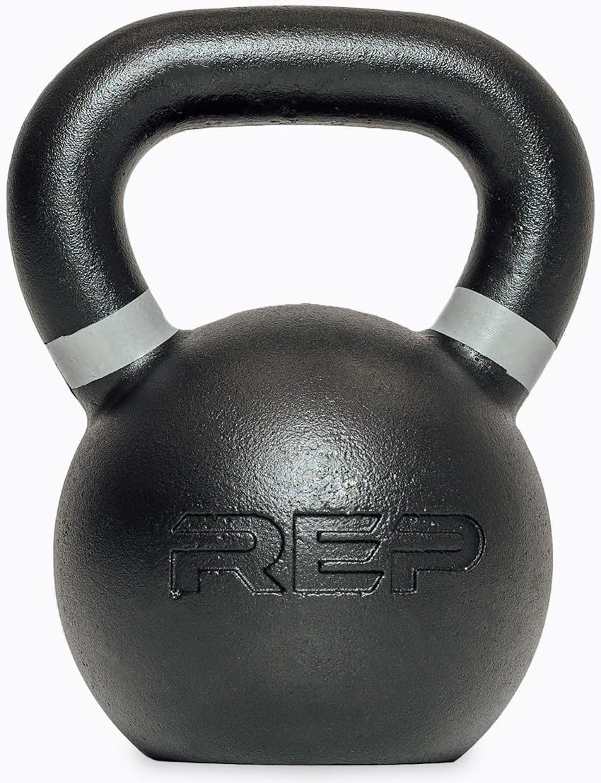 REP Fitness Single Kettlebells 5lb to 50lb Range, Cast Iron, Strength Training, Adjustable Weight, Power Workout Equipment, Home Gym, Free Weights, Dumbbell Alternative, Exercise, Men, Women