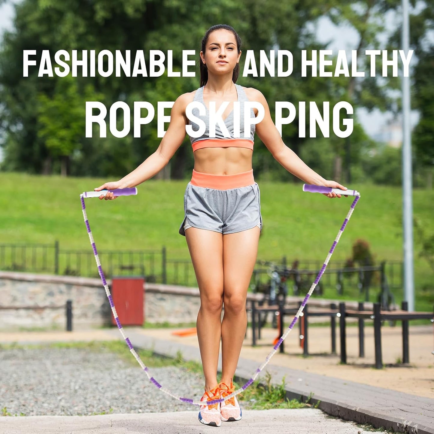 Yunsailing 20 Pack Jump Ropes for Adults Kids, 9.2 Feet Adjustable Length Free Segmented Skipping Rope Bulk Soft Beaded Jumping Ropes for Women Men Exercise Training Workout Weight Loss