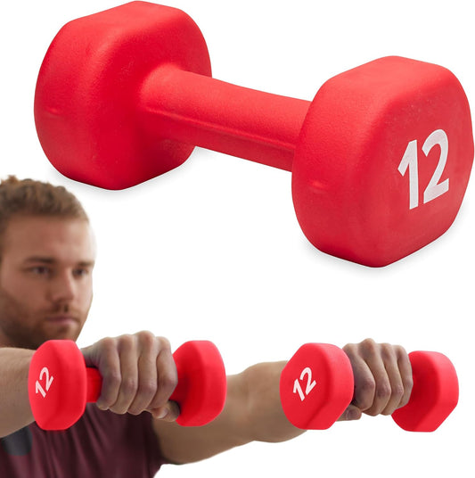 Gaiam Dumbbell Hand Weight (Sold in Singles) - Neoprene Coated Exercise & Fitness Dumbbell for Home Gym Equipment Workouts Strength Training Free Weights for Women, Men