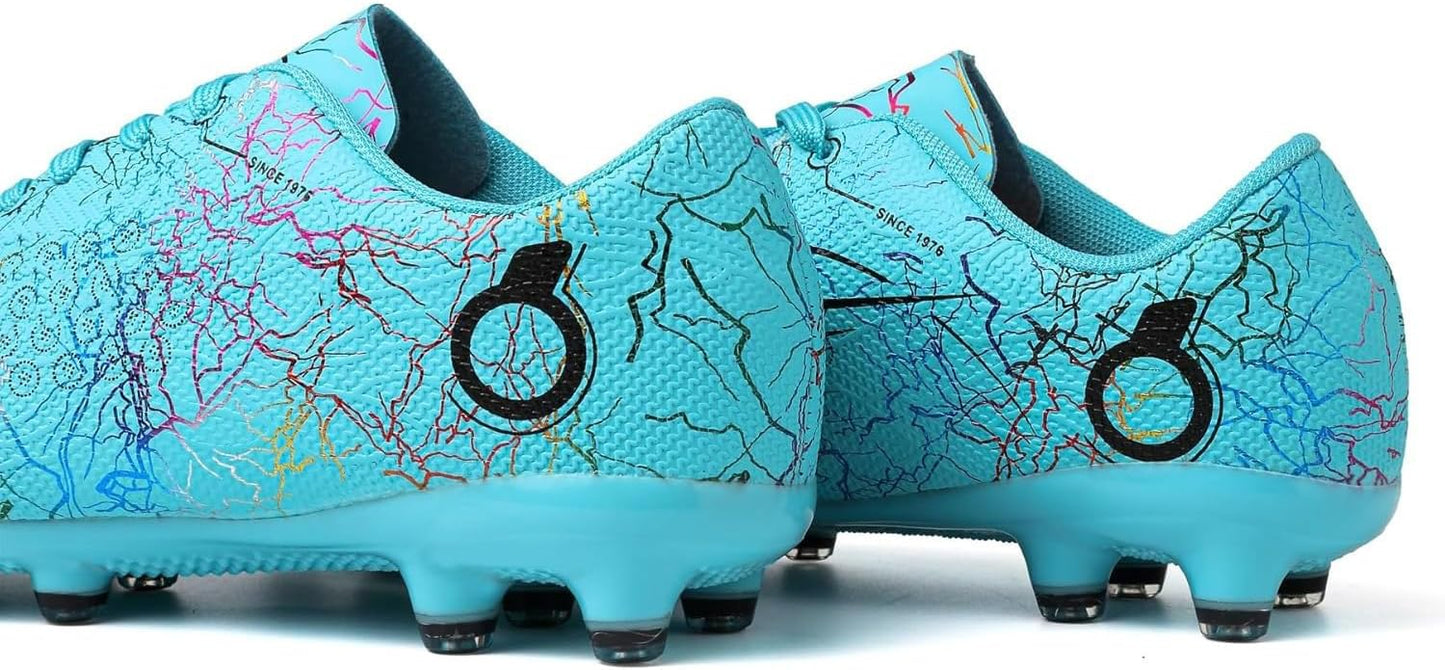 Boys' Soccer Shoes Kids Firm Ground Soccer Cleats Girls Athletic Sneakers Outdoor Turf Football Shoes for Little/Big Kid