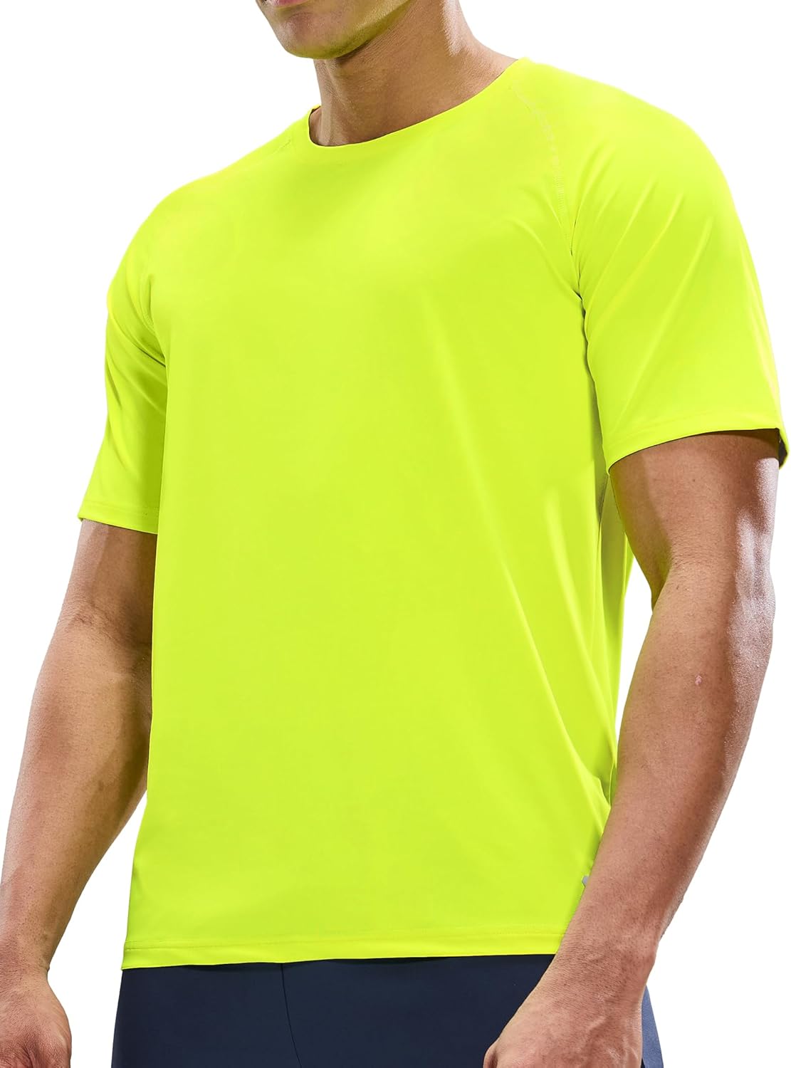 MIER Men's Dry Fit Workout T-Shirts Athletic Running Tee Short Sleeve Crew Neck Gym Tops, Polyester, Moisture Wicking