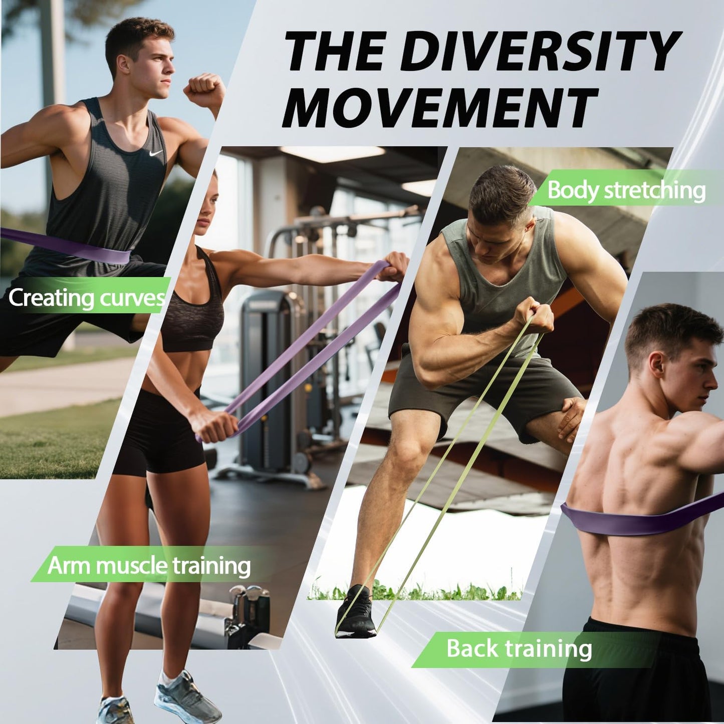 LEEKEY Resistance Bands Set for Pull-Up Assistance & Full-Body Training, Multi-Level Exercise Bands with Bag for Home Workouts, Physical Therapy, Strength Training (Men/Women)