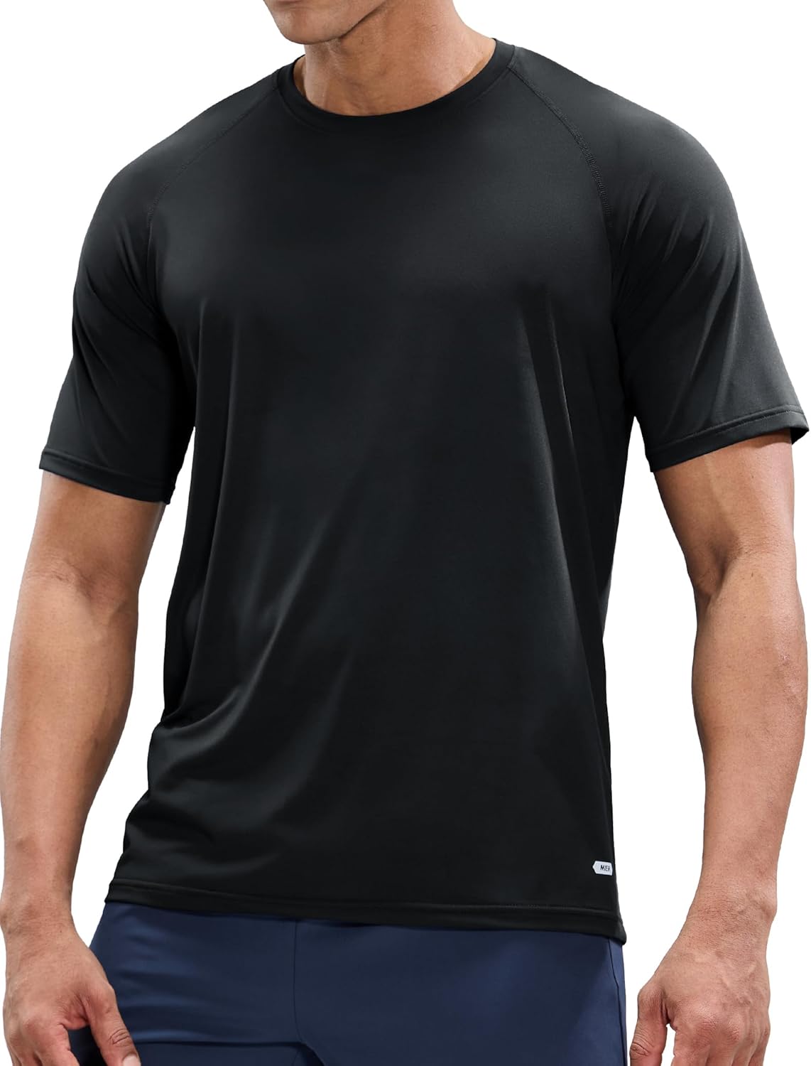 MIER Men's Dry Fit Workout T-Shirts Athletic Running Tee Short Sleeve Crew Neck Gym Tops, Polyester, Moisture Wicking