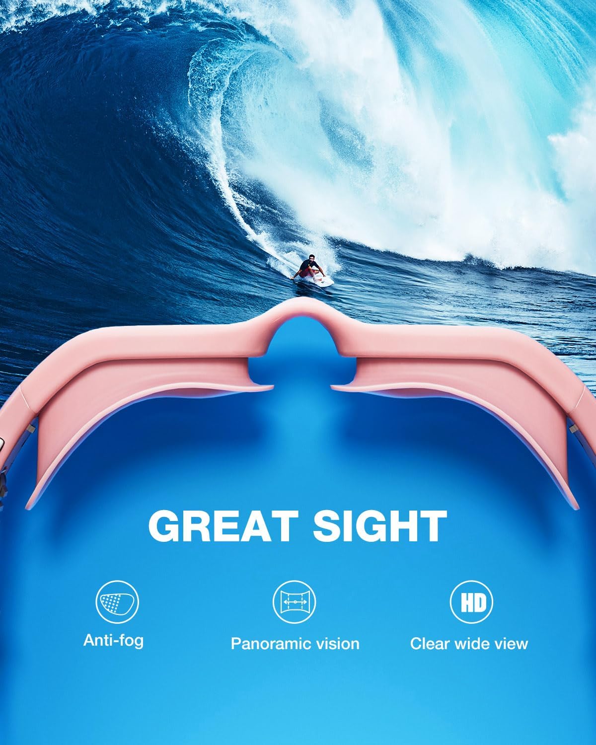 ZIONOR Swim Goggles, G1 SE Swimming Goggles Anti-fog for Adult Men Women