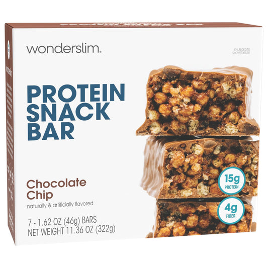 WonderSlim Protein Snack Bar, Chocolate Chip, (7ct)