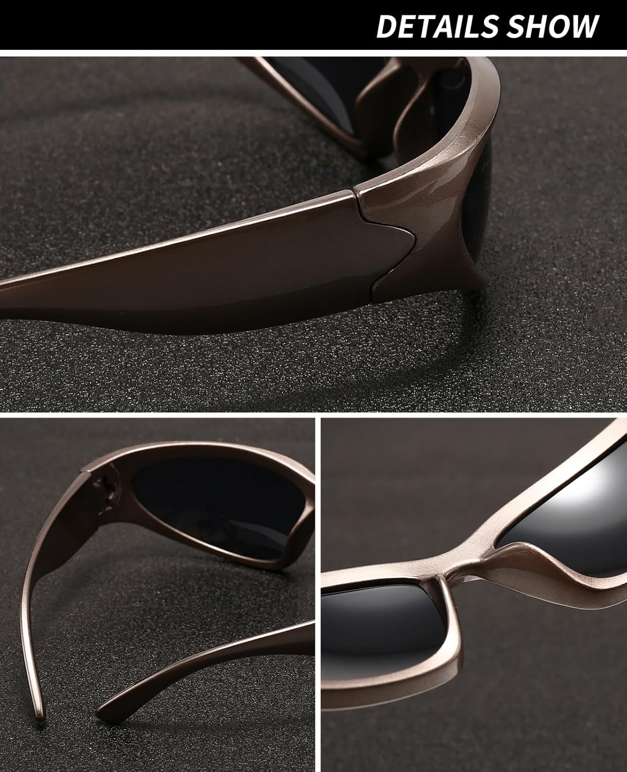 SOAR&EAGLE Y2K 3Pack Polarized sunglasses Wrap Around Men's Women's sunglasses Fashion Sport Shades Sun Glasses