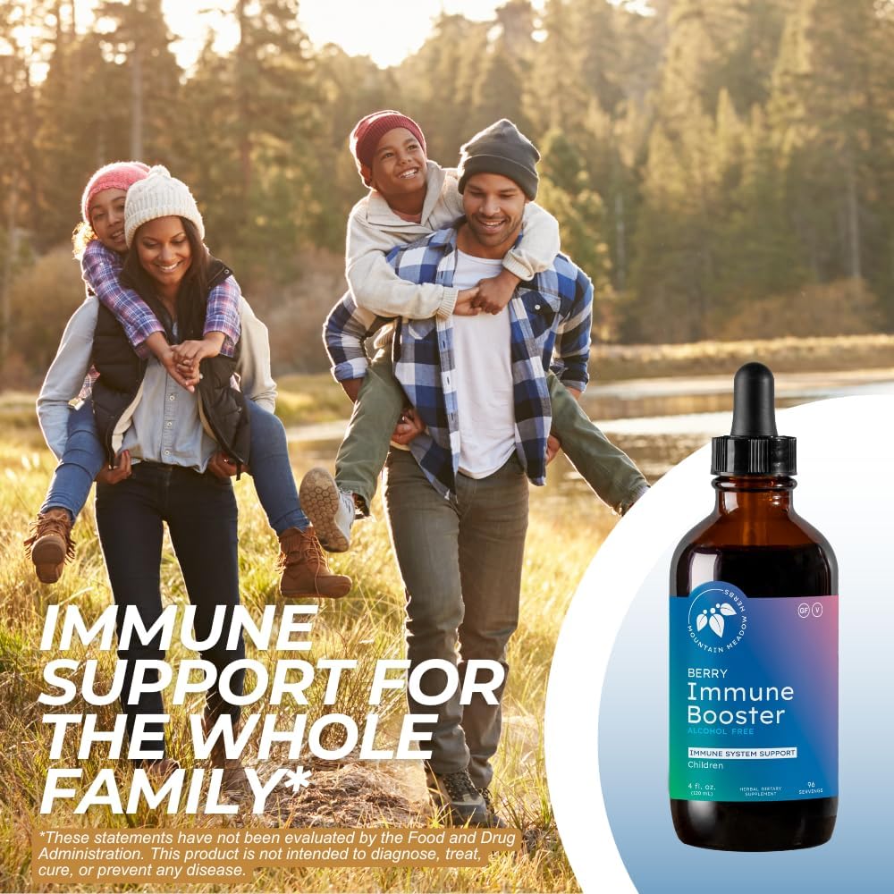 Mountain Meadow Herbs Berry Immune Booster for Kids Immune Support, with Elderberry and Echinacea - 4oz.