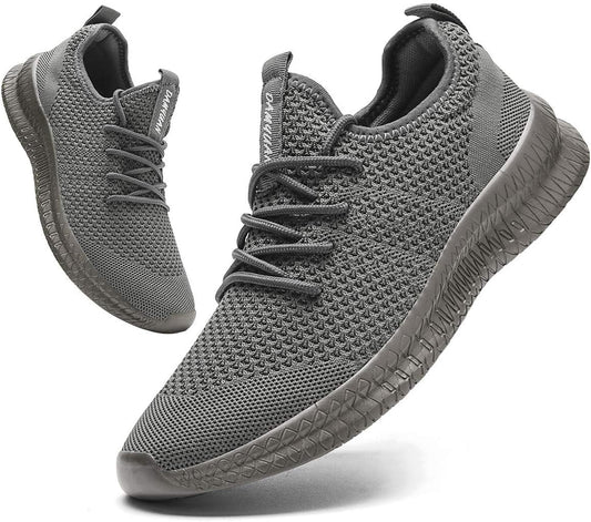 FUJEAK Men Running Shoes Men Casual Breathable Walking Shoes Sport Athletic Sneakers Gym Tennis Slip On Comfortable Lightweight Shoes
