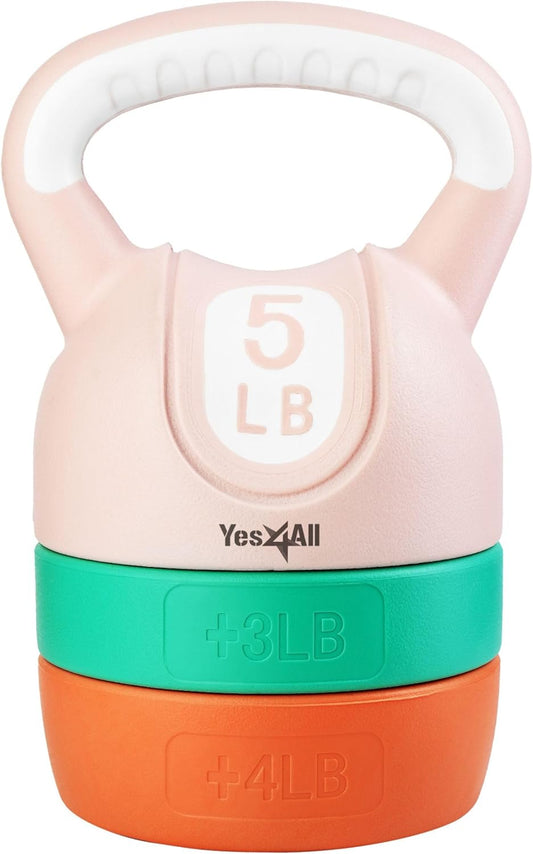 Yes4All Kettlebell Sets - Adjustable Kettlebell Set for Strength Training - Kettlebells Adjustable Weight for Versatile Workouts