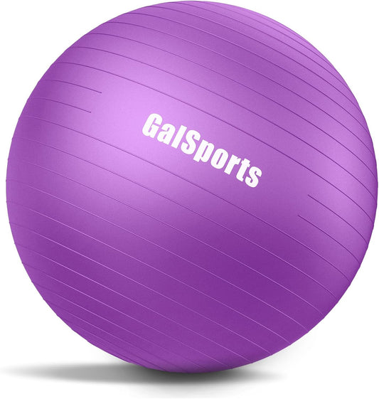 GalSports Anti-Burst Slip Resistant Stability Ball - Swiss Ball for Home Gym & Physical Therapy