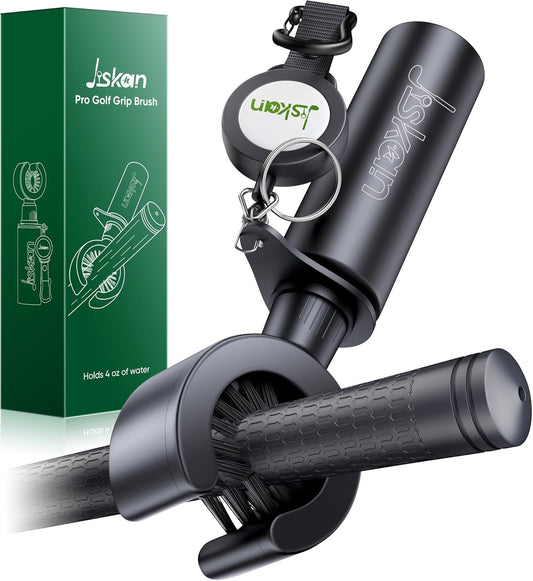 Pro Golf Grip Cleaner Brush with Retainer Clip and Squeeze Water Bottle Holds 4 Ounces of Water, Essentials Golf Accessories for Men, Best Golf Gifts for Men