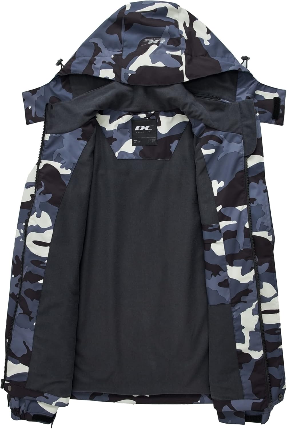 Diamond Candy Men's Hooded Waterproof Jacket Lightweight Rain Jacket Outdoor Casual Sportswear