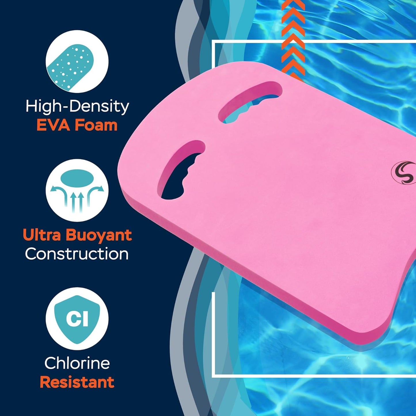 Sunlite Sports Swimming Kickboard - One Size Fits All - A Great Training Aid for Children and Adults