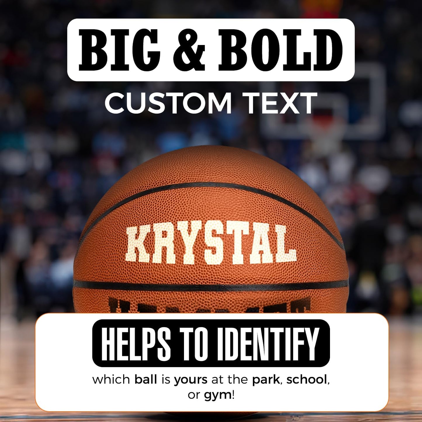 HAMMET Personalized Basketball - Customized Indoor and Outdoor Basketball with Your Name or Text - Ideal Gift for Son, Daughter, Boy or Girl