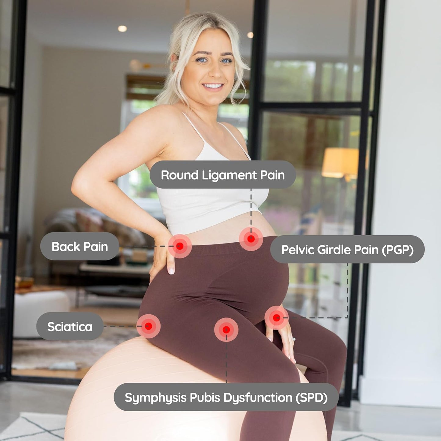 BABYGO® Birthing Ball for Pregnancy & Labor + Our Award Winning Book - Exercise, Birth & Recovery Plan, 5X Stronger Than a Yoga Ball with Eco Friendly Material