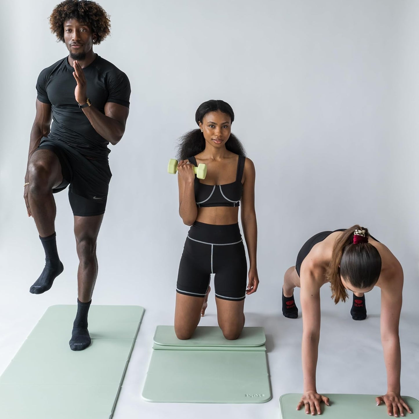 Foldable Multi-Purpose Fitness & Yoga/Pilates Mat, Workout Mat with Non-Slip Surface, Portable & Lightweight, For Studio or Home Use, As Seen on Shark Tank