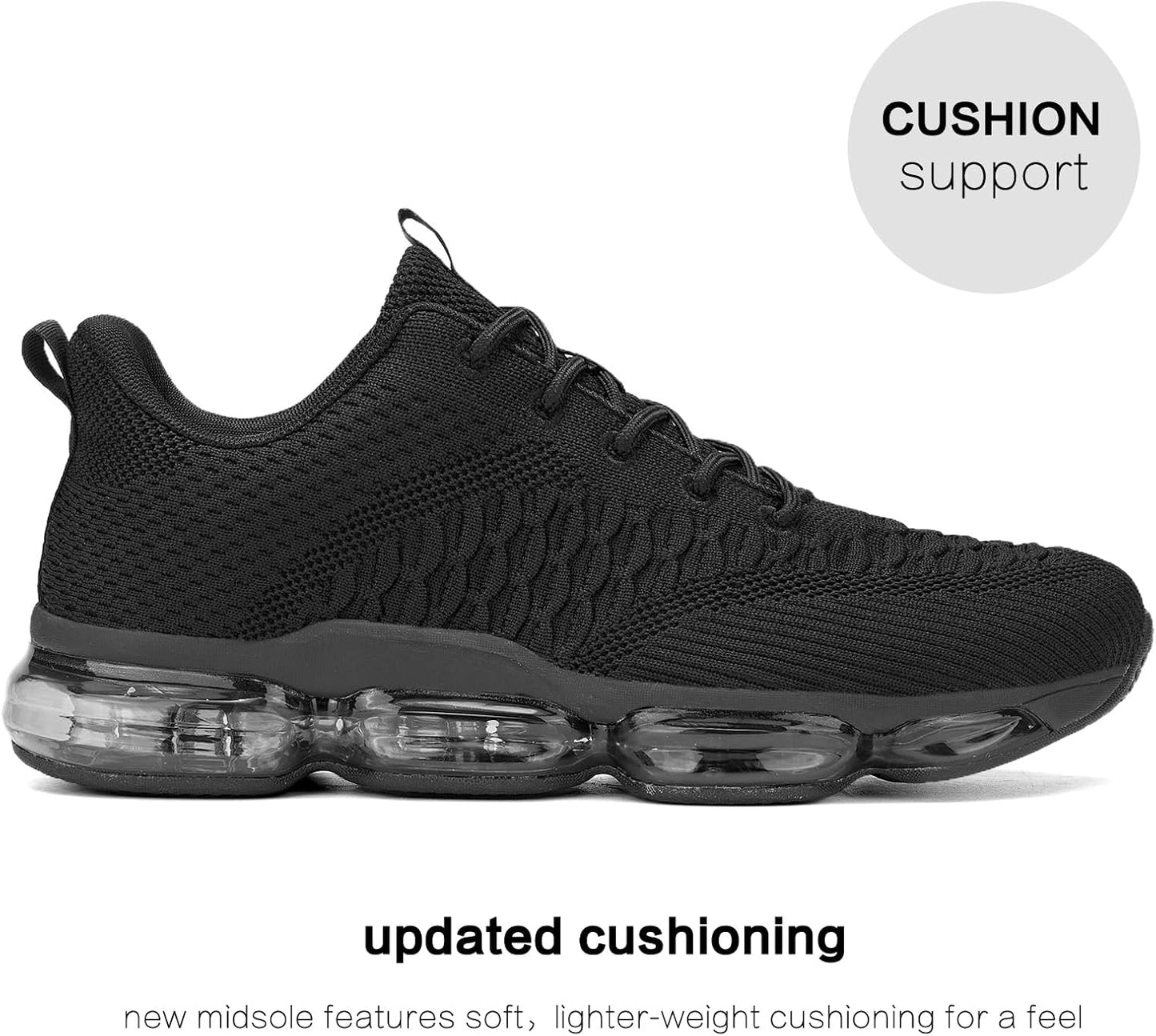 Men's Air Cushion Running Shoes Breathable Tennis Fashion Sneakers Non Slip Workout Casual Sport Shoes Gym Training Comfortable Walking Shoes