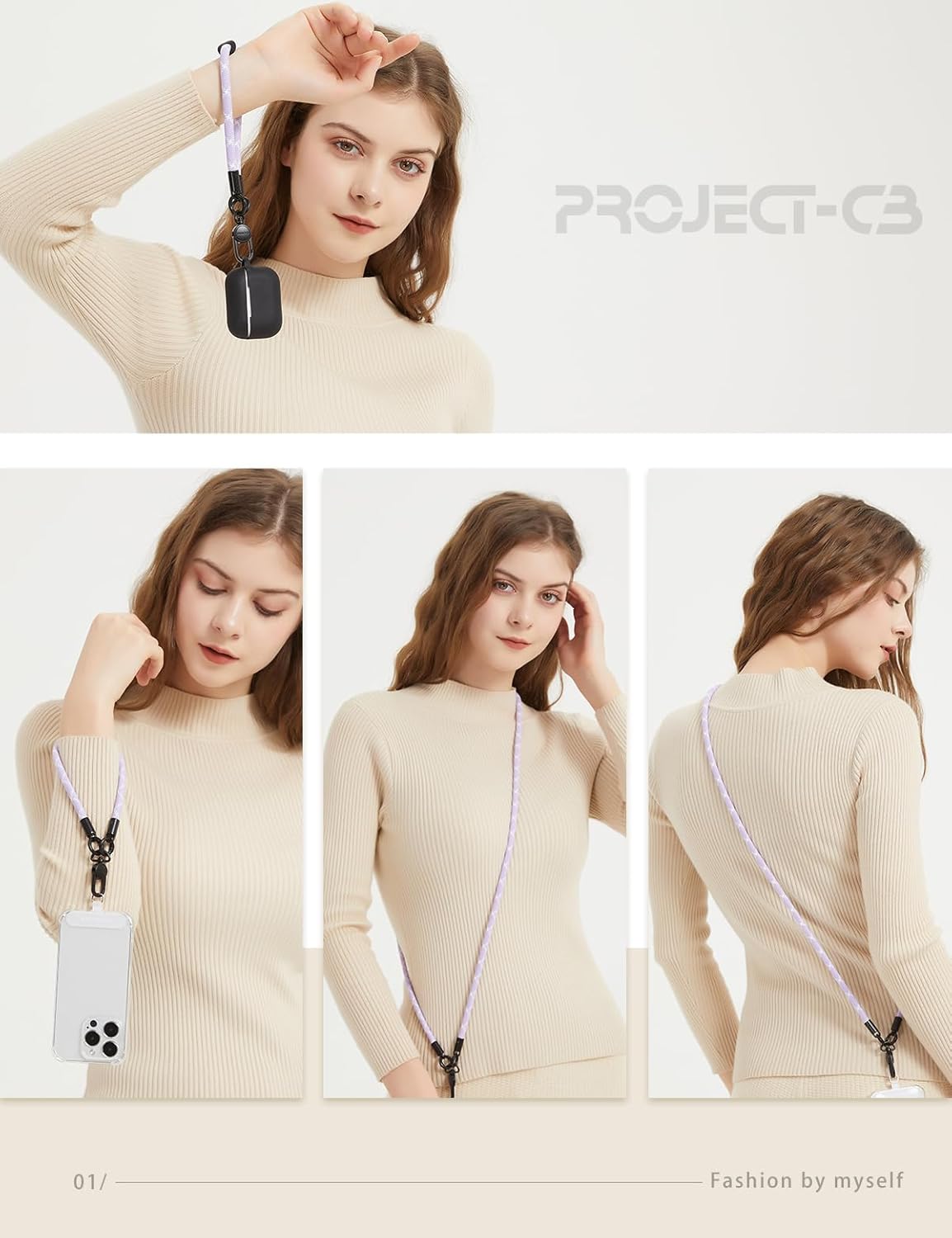 project-cb Phone Wrist Strap 1,Tether Tab 2,Phone Wristlet,Lanyard Wrist Strap,Key Holder,KeyChain,KeyRing×2(Green)