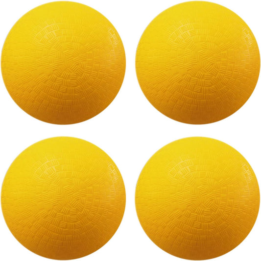 AppleRound 8.5-inch Dodgeball Playground Balls, Pack of 4 Balls with 1 Pump, Official Size for Dodge Ball, Handball, Camps and Schools