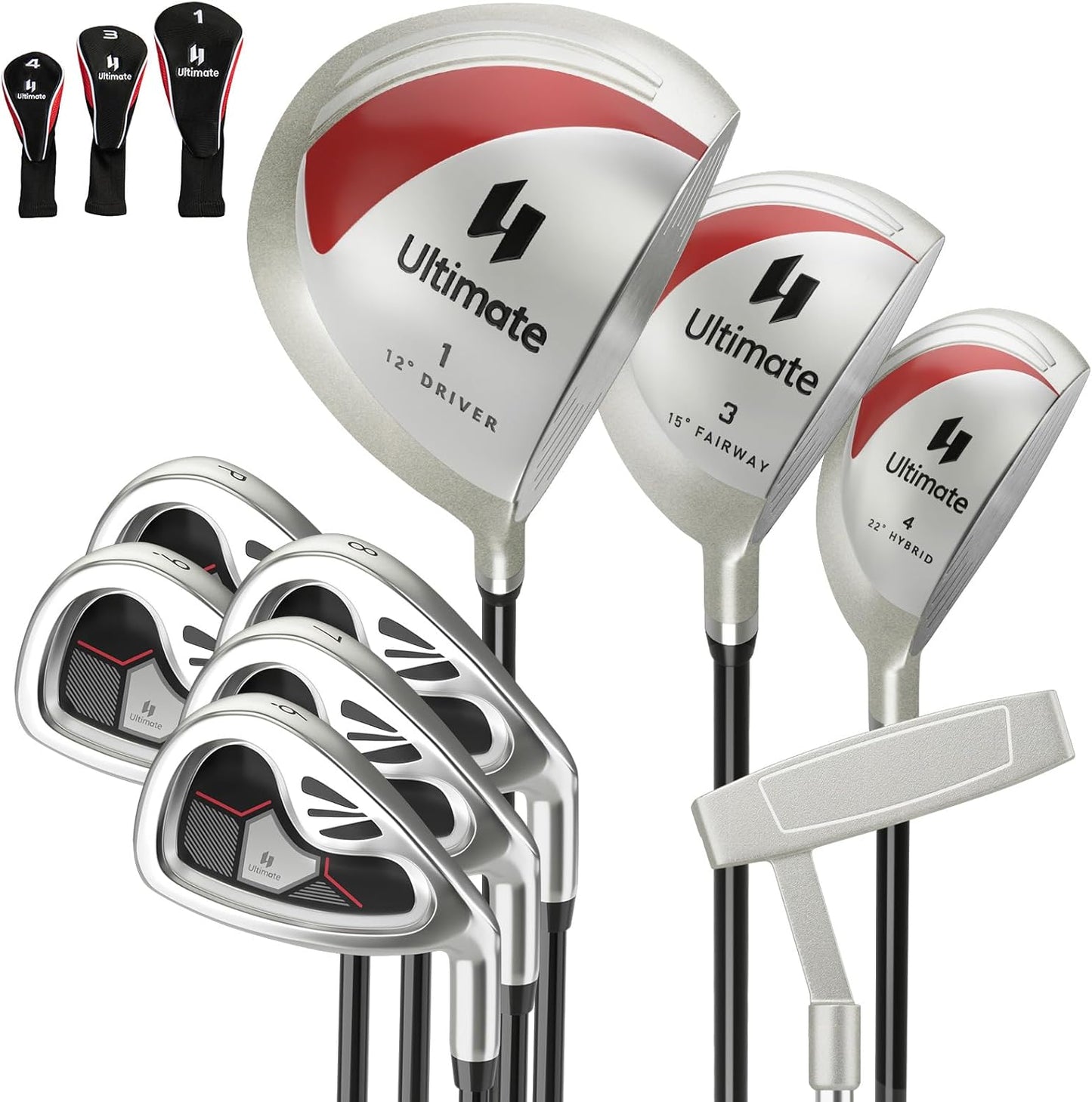 ULTIMATE Women's Complete Golf Club Set, 9/11pcs Right Handed Ladies Golf Clubs Set w/ 460cc Alloy Driver, #3 Fairway Wood, Hybrid, #6/#7/#8/#9/#P Irons & Putter