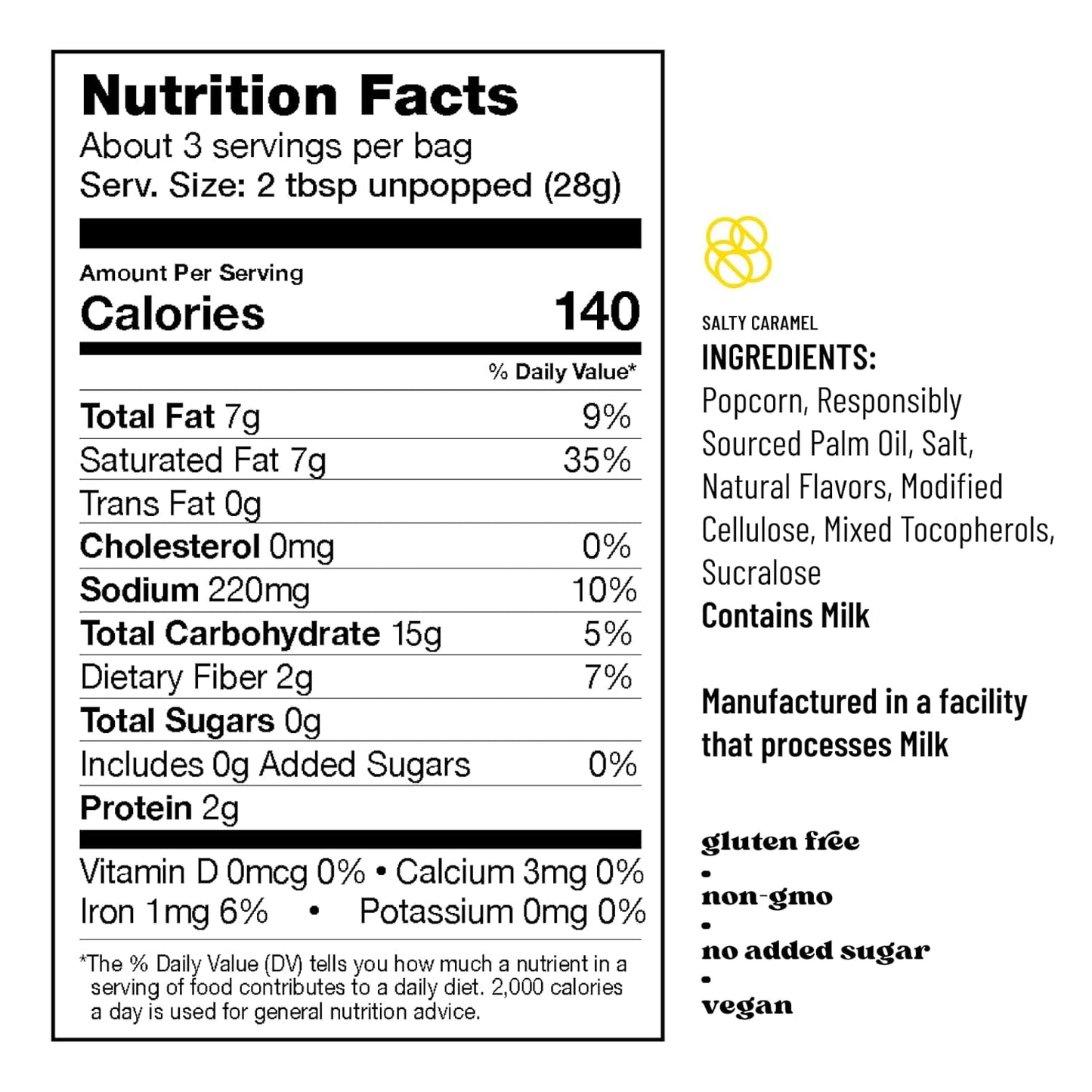 Opopop Microwave Popcorn - Salty Caramel 2.8 oz., 9-Count - Sweet and Salty, Flavored Popcorn, Non-GMO