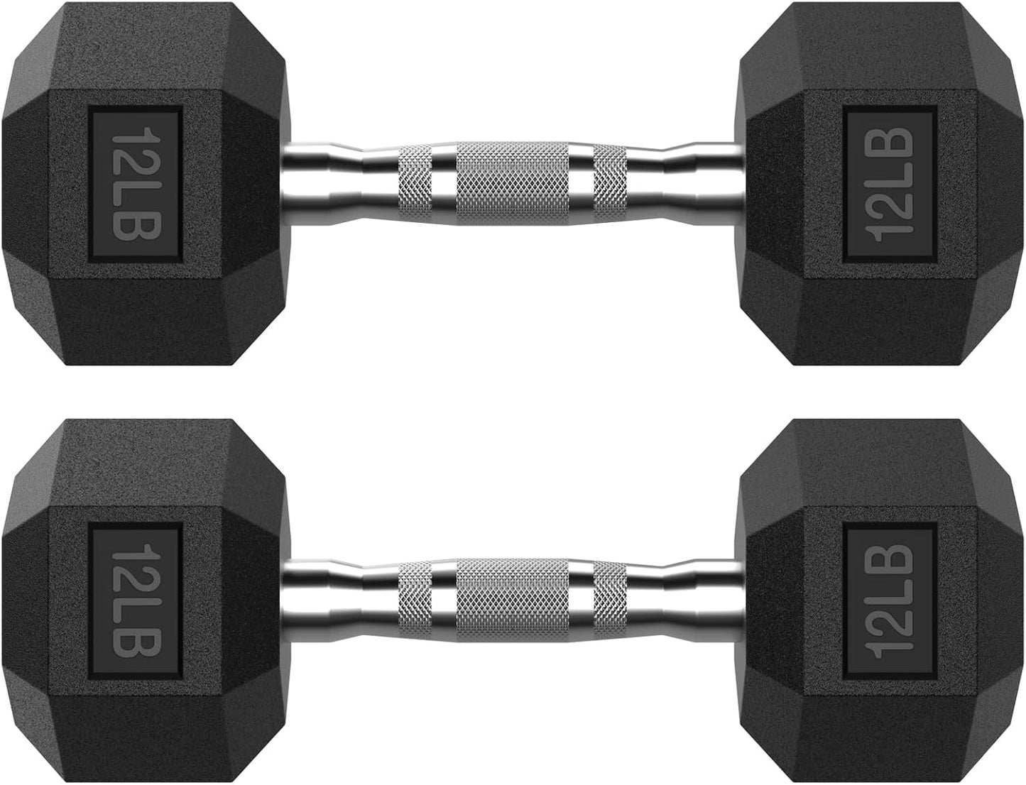 Hex Dumbbell Set 2.5-400 lb, Rubber Encased Exercise & Fitness Dumbbells, Weights Dumbbells Set of 2, Hand Weight for Strength Training