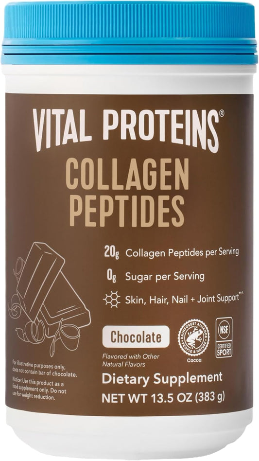 Vital Proteins Collagen Peptides Powder - Chocolate Powder for Hair, Nail, Skin, Bone & Joint Health, 13.5oz