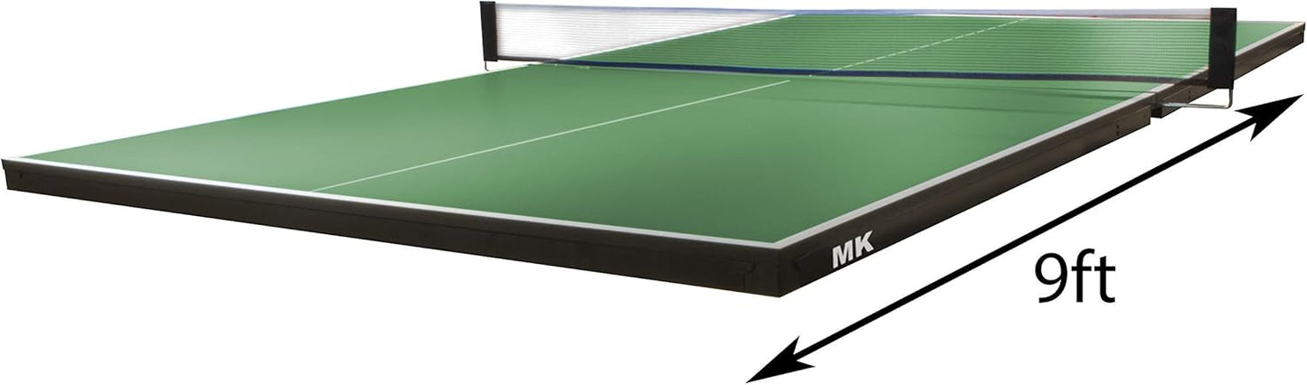 Pool Table Conversion Top - Go from Pool to Ping Pong in Seconds - Regulation Size - 9' x 5' - 19mm Thick Top - Regulation Net Set Included - Warranty: 3-Year