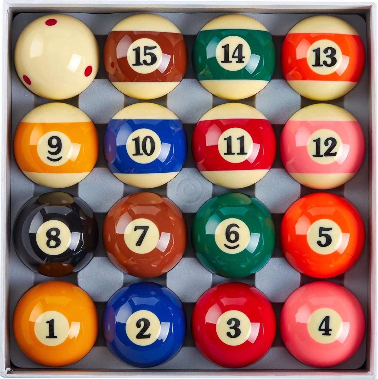 Premium Billiard Balls Pool Table Accessories 2-1/4" Regulation Size 16 Pool Balls Billiard Set