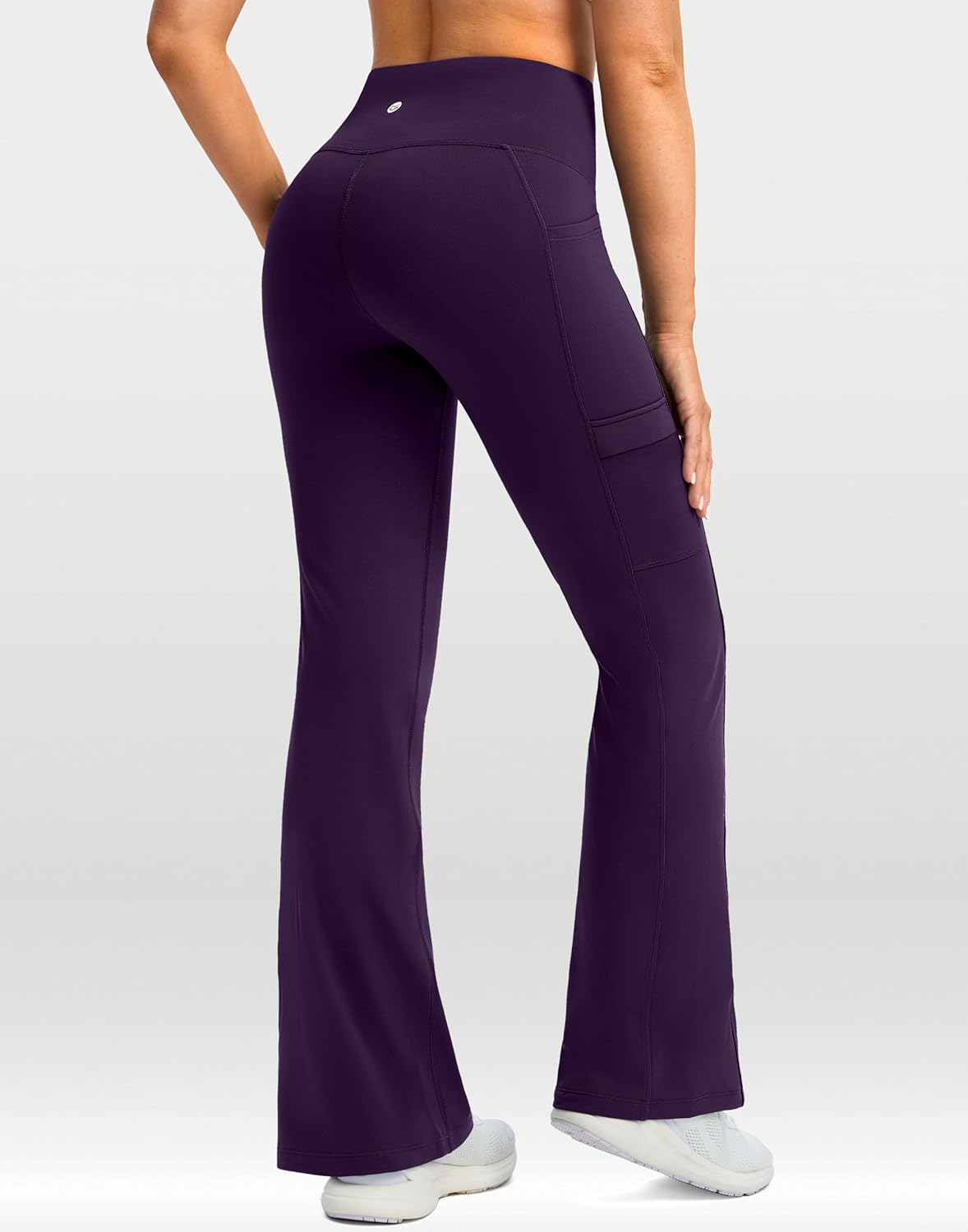 G Gradual Women's Fleece Lined Pants Water Resistant Winter Thermal Flare Leggings Hiking Snow Pants for Women 4 Pockets