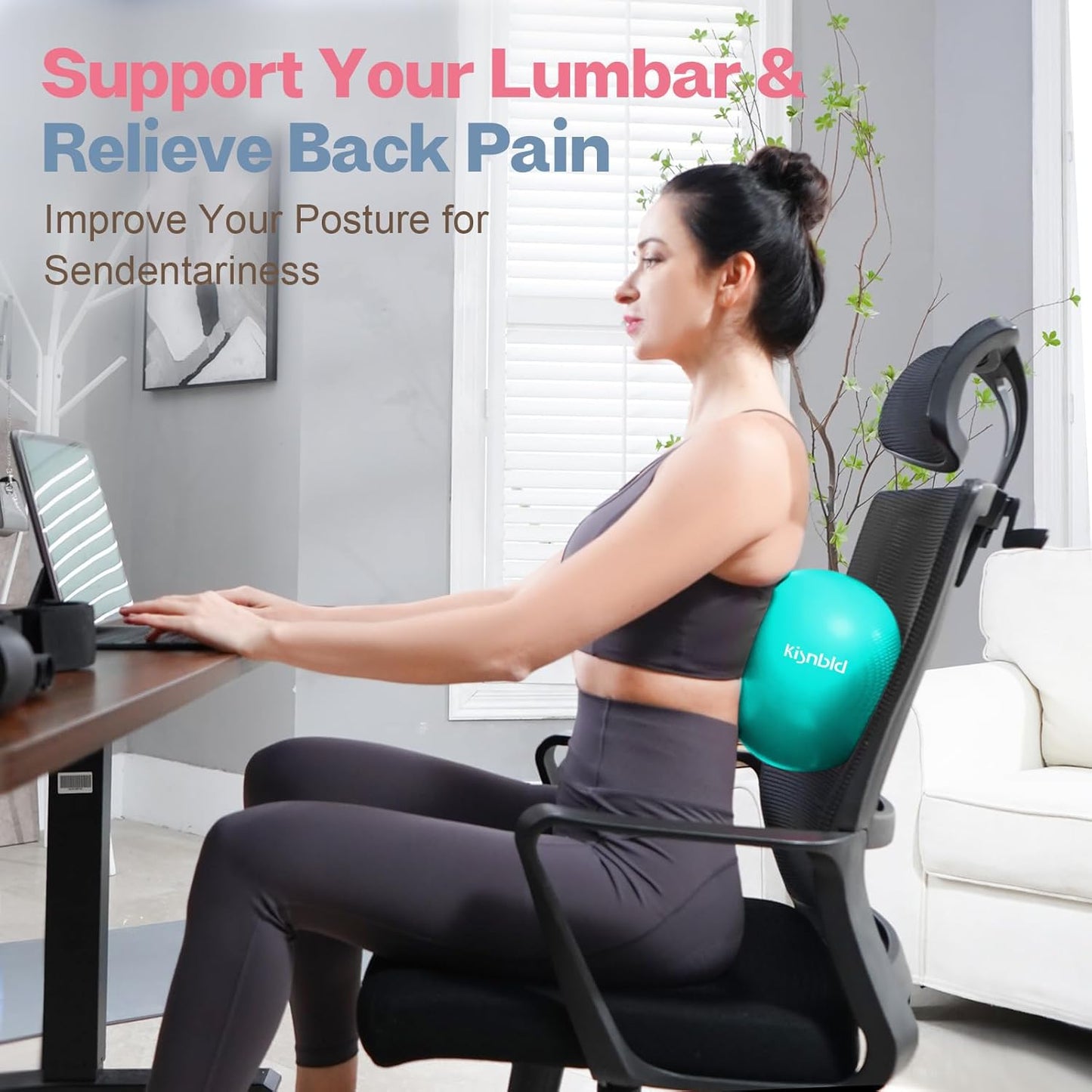 Small Exercise Ball, 9 Inch Mini Pilates Ball, Anti Burst and Slip Resistant Mini Yoga Ball for Stability, Fitness, Physical Therapy, Stretching & Core Strength Workout at Home Gym & Office