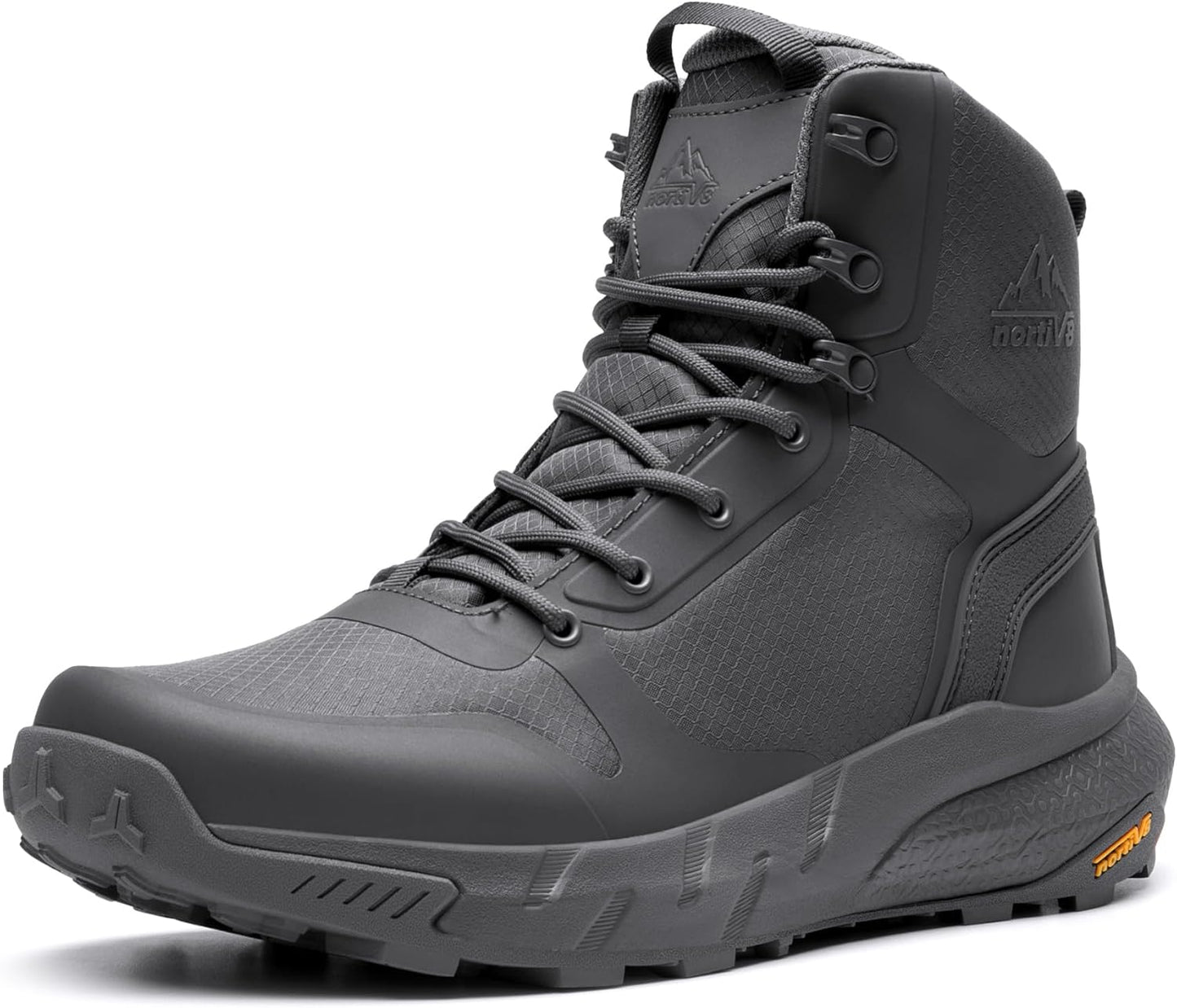 NORTIV 8 Men's Military Tactical Boot Lightweight Comfortable Boots for Work All Day Side Zipper Motorcycle Combat Hiking Boots Metrostrike(8-9 Inches)