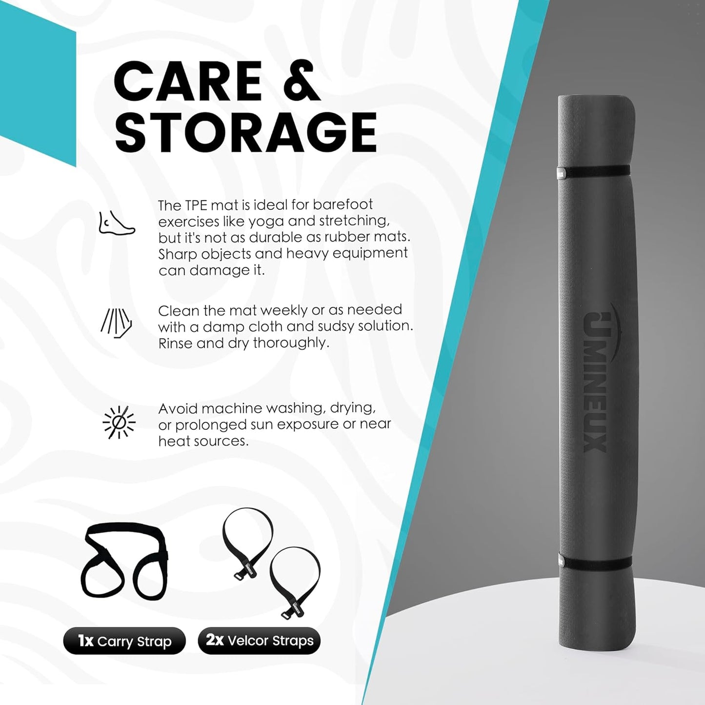 Large Yoga Mat for Men and Women 1/4 & 2/5 Inch Extra Thick TPE Fitness Mat for Home Gym Workout, Non-Slip, Eco Friendly Exercise Mat for Yoga, Pilates, Stretching, Meditation