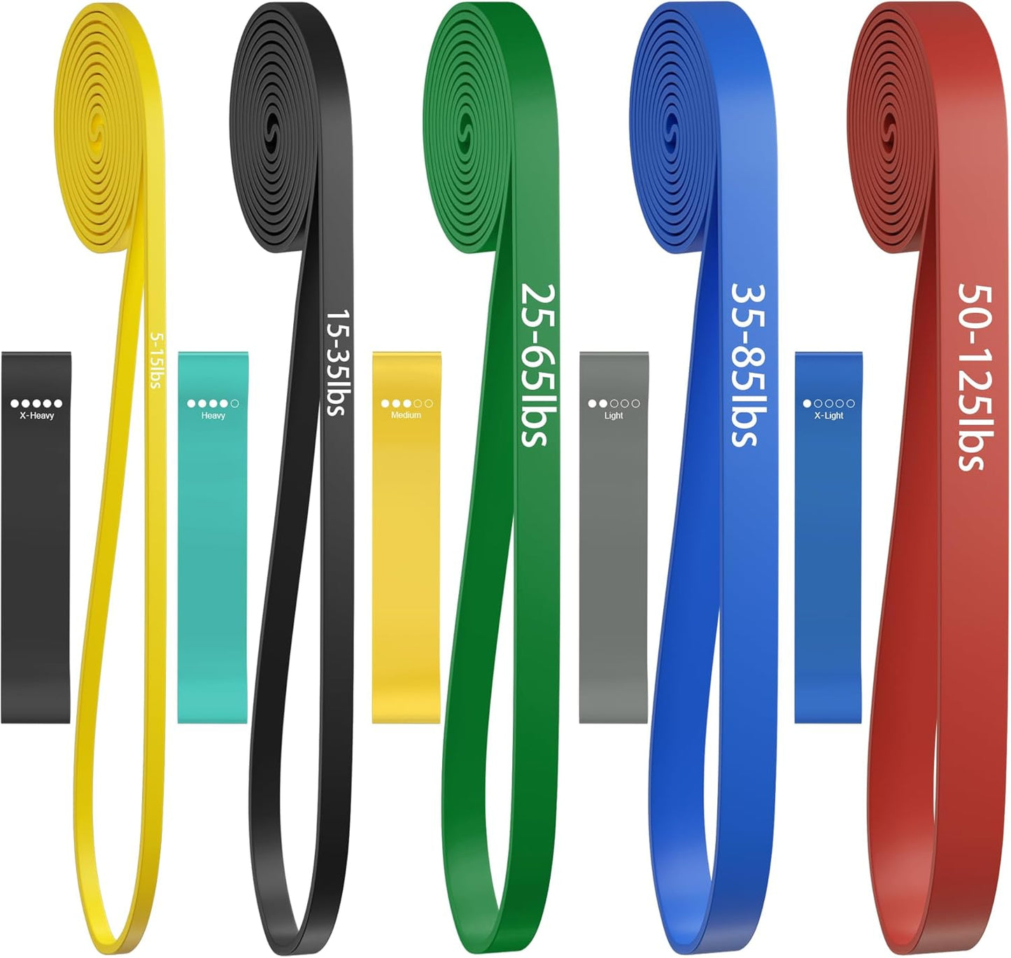 Pull Up Bands, Resistance Bands, Pull Up Assistance Bands Set for Men & Women, Exercise Workout Bands for Working Out, Body Stretching, Physical Therapy, Muscle Training