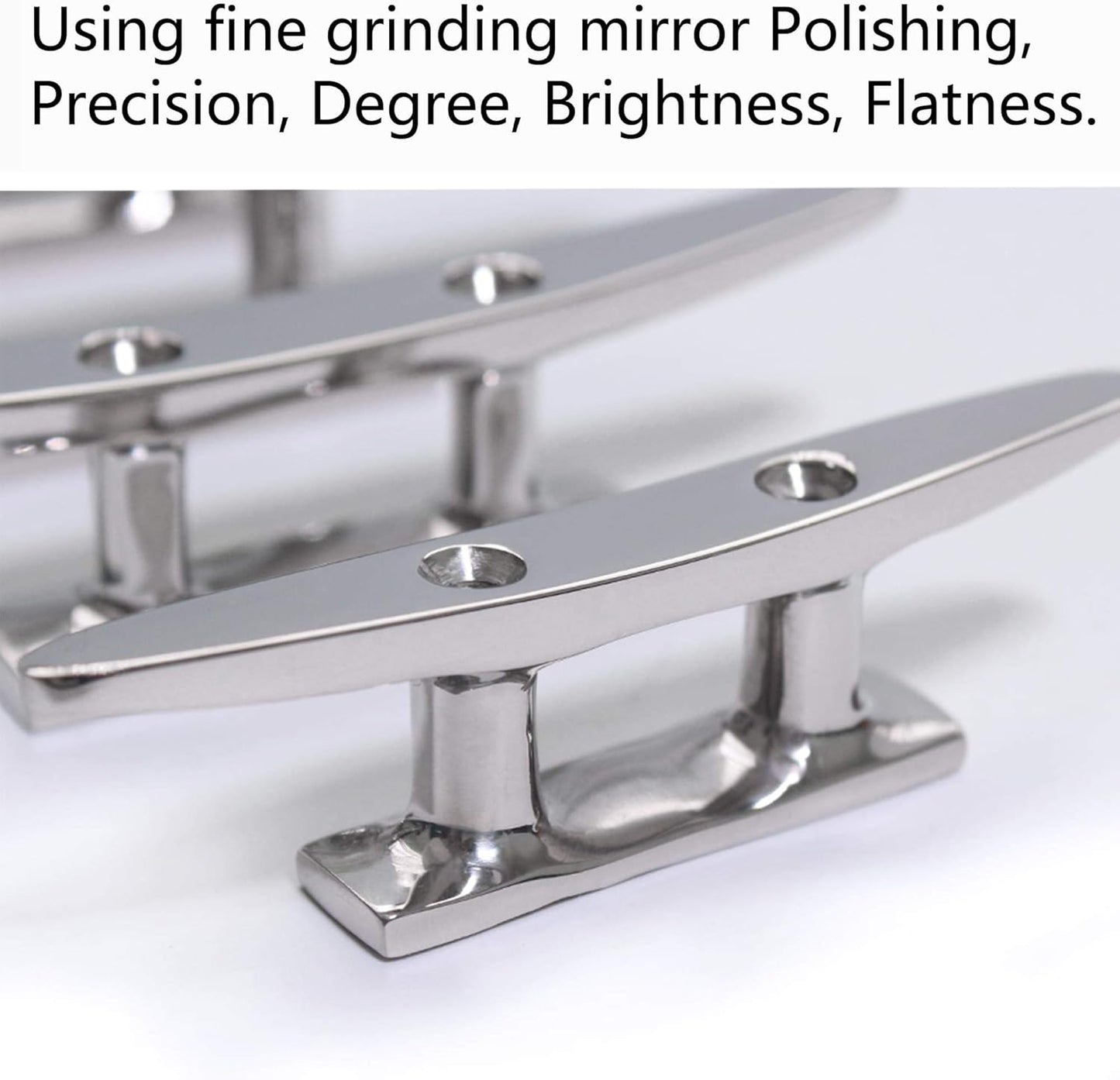 Boat Cleat Open Base Boat Cleat 4/5/6/8 inch, Dock Cleat All 316 Stainless Steel Boat Mooring Accessories, Include Installation Accessories Screws