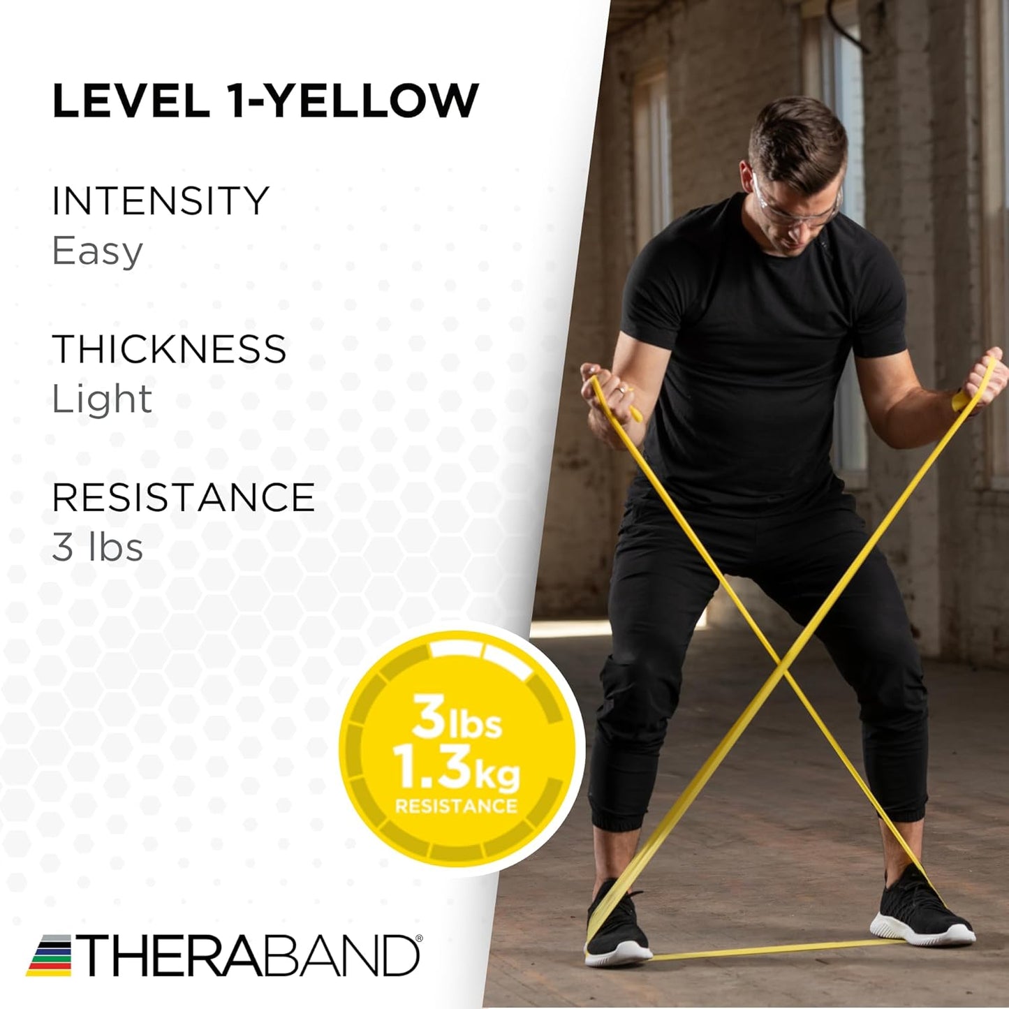 THERABAND Resistance Bands, 50 Yard Roll Professional Latex Elastic Fitness Band For Upper & Lower Body & Core Exercise, Physical Therapy, Pilates, Yoga, Stretching, Home Workouts, & Rehab