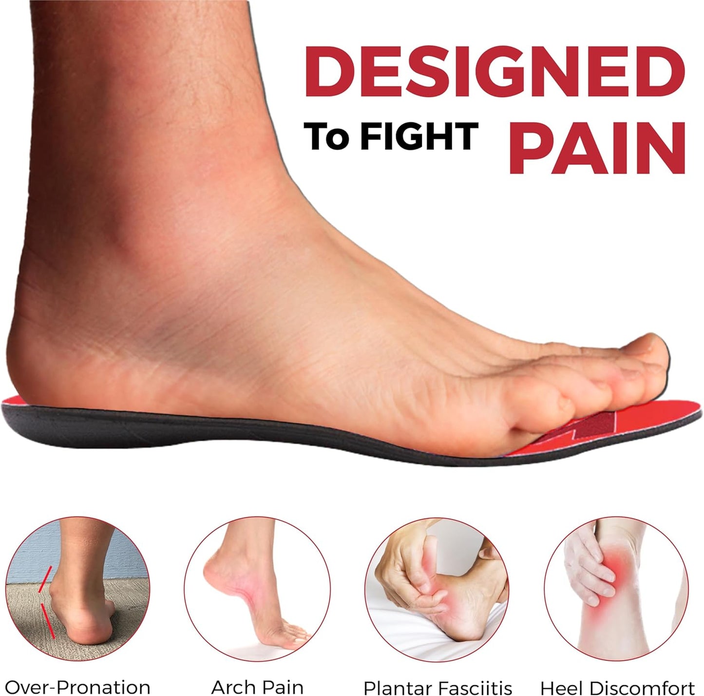 Form Premium Narrow Insoles for Comfort & Maximum Pain Relief, Ideal for Narrow Shoes & Boots