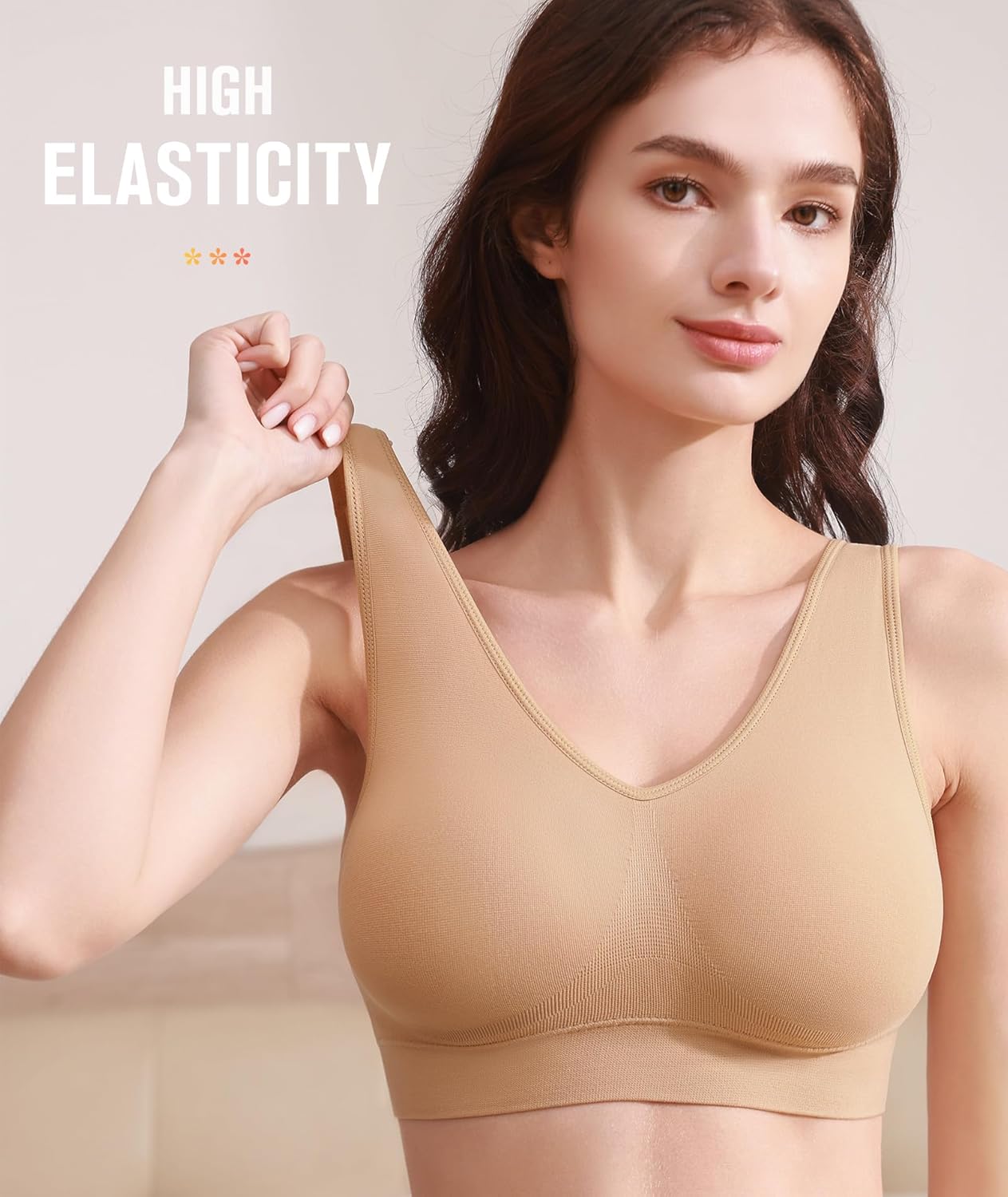 BESTENA Sports Bras for Women, Seamless Comfortable Yoga Bra with Removable Pads