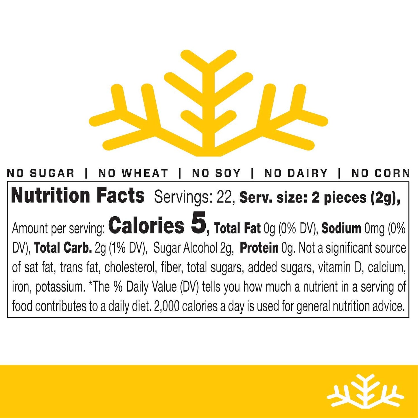 Lemon KETO Xylitol Candy Chips - SNØ 1.5oz Tin - Sugar-Free Candy With Only 2 Ingredients | Low Carbs, Diabetic-Friendly, Non-GMO, Vegan, GF & Kosher | Purest candy in the world!