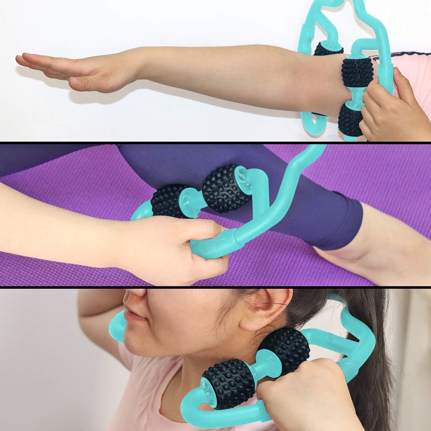 Cellulite Massage Tool Deep Fascia Massager & Dimpled Skin Remover for Legs - Anti-Cellulite Roller Tech with Lymphatic Drainage, Smooth Skin & Pain Relief for Thighs & Buttocks Sculpting