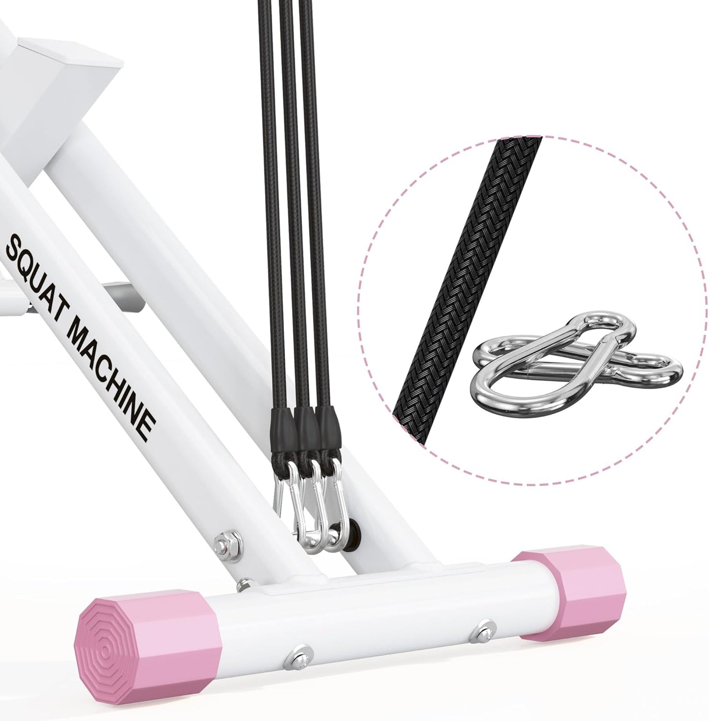 SogesPower Squat Machine for Home Gym, Squat Rowing Machine with Adjustable Resistance and Optional Full Motion, Squat Assist Trainer for Glutes & Legs Workout, Up to 330lbs