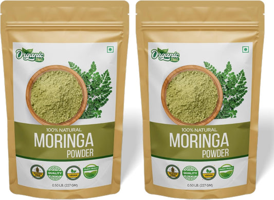 Moringa Leaf Powder | Moringa Powder | 100% Pure, Natural and Vegan | Product of India - 227 gm (8 oz) Pack of 2