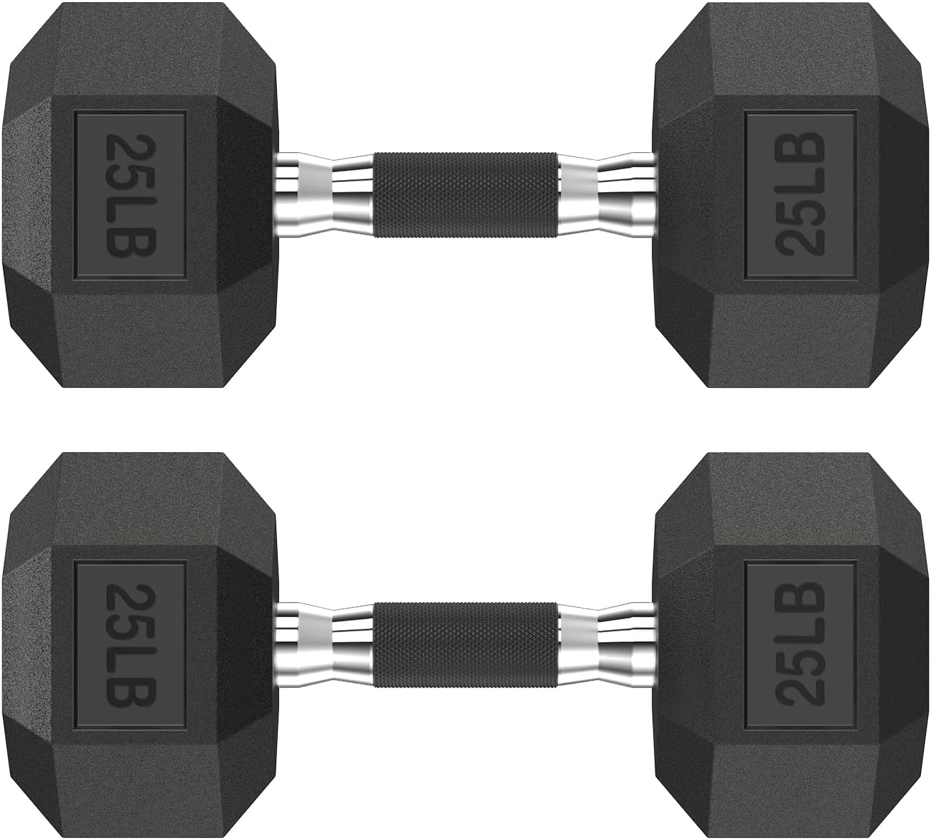 Hex Dumbbell Set 2.5-400 lb, Rubber Encased Exercise & Fitness Dumbbells, Weights Dumbbells Set of 2, Hand Weight for Strength Training